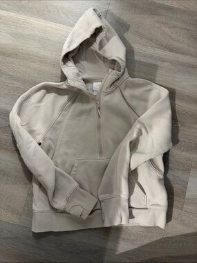 Lole Men's Zip-Up Hooded Sweater in Light Beige